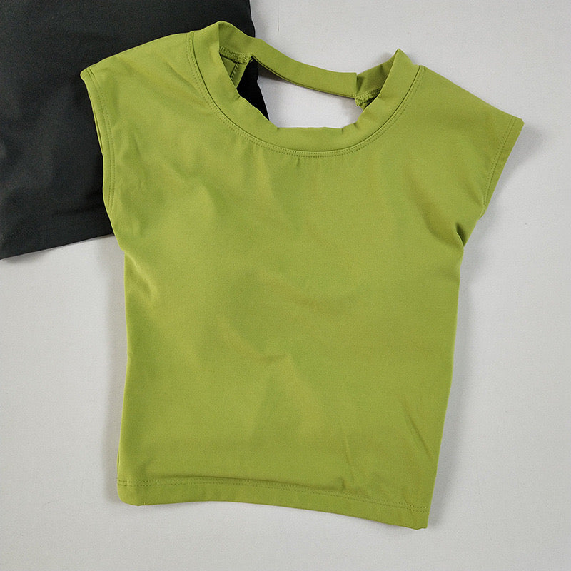 Zoe Back Twist Built-In Bra Top